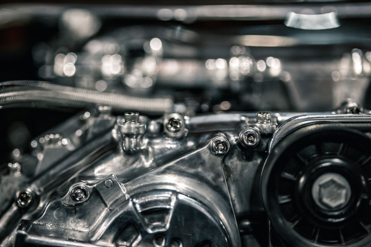 Dettaglio reale di componenti motore
