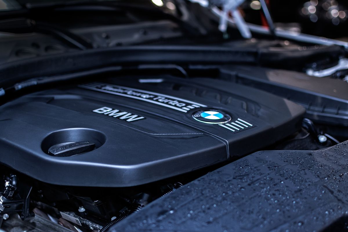 Dettaglio reale di un motore BMW